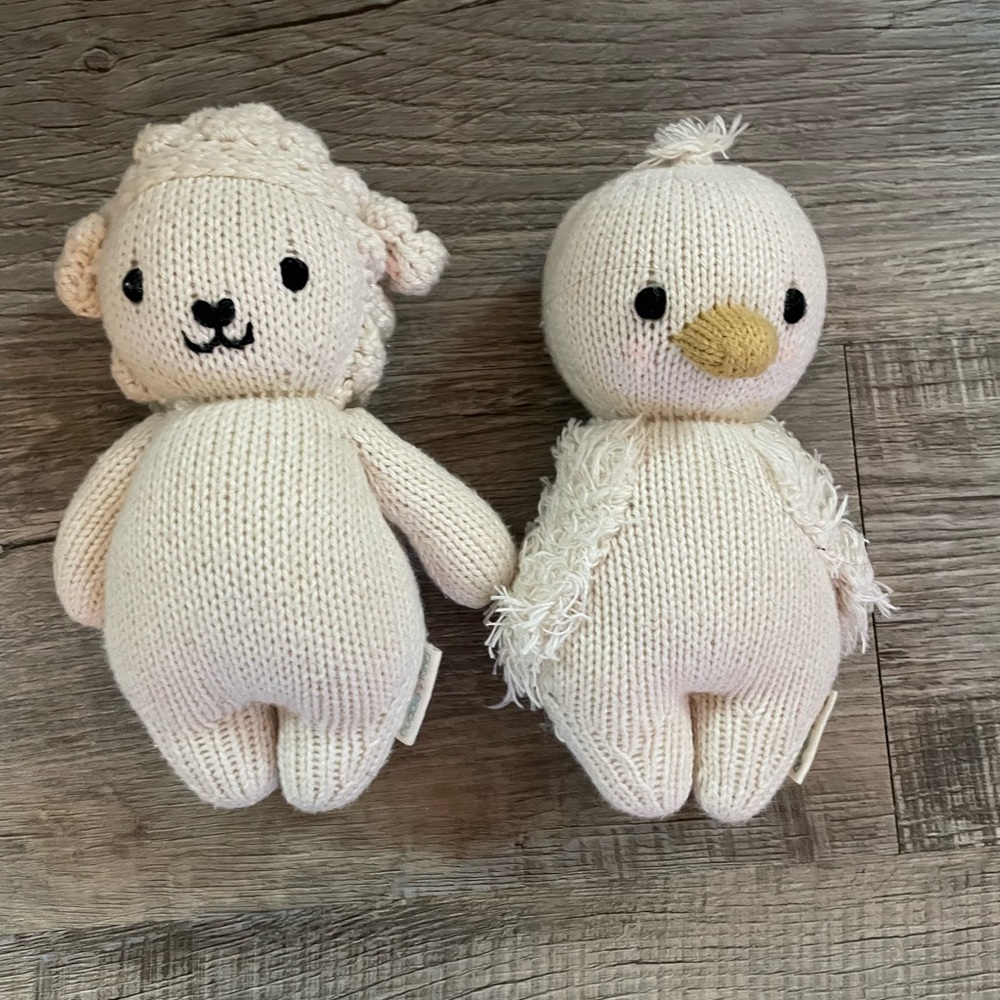 Cream Stuffed Animal Plush Toys Set